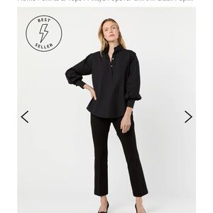 ANN MASHBURN Anaya Black Popover Small